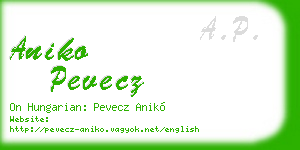 aniko pevecz business card